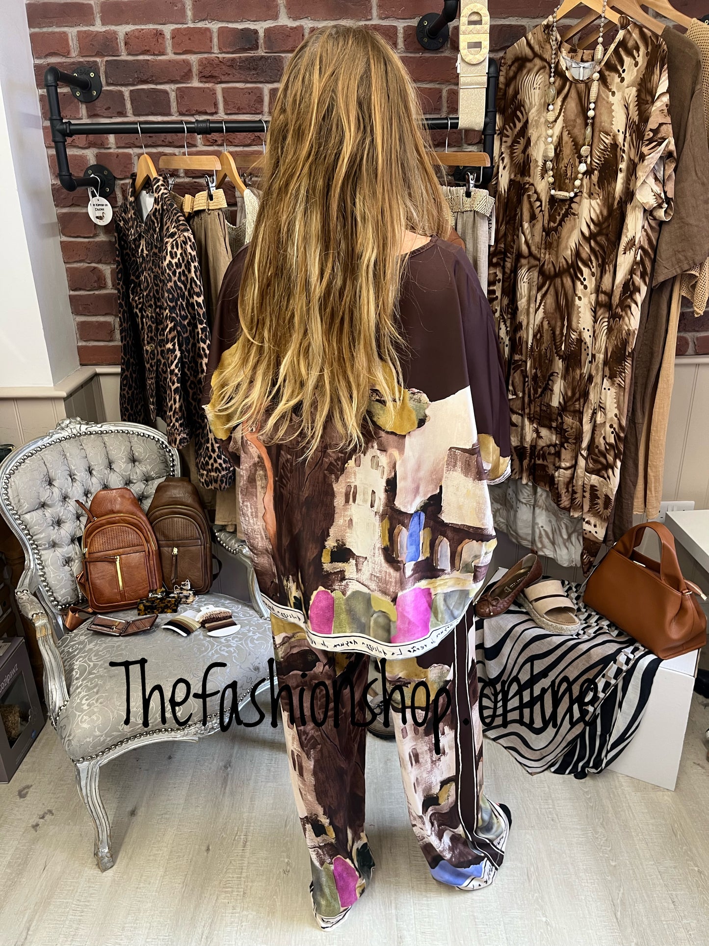 Parisian brown silk mix co-ord 12-16