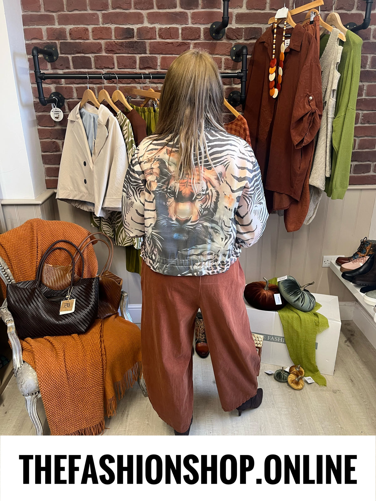 Phoebe tiger print lightweight jacket 8-14