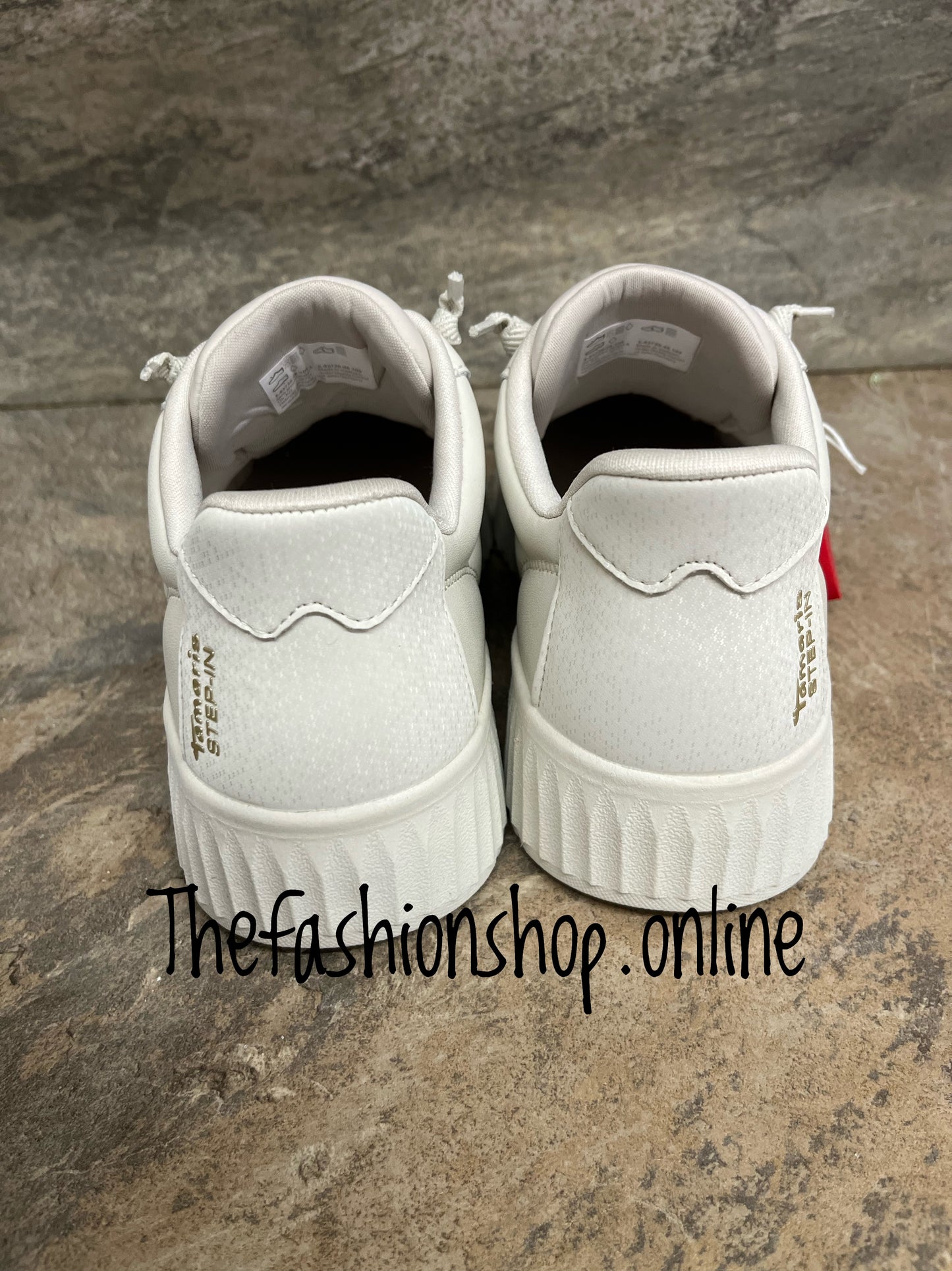 Tamaris off white wide fit step in trainers sizes 4-9 (37-42)