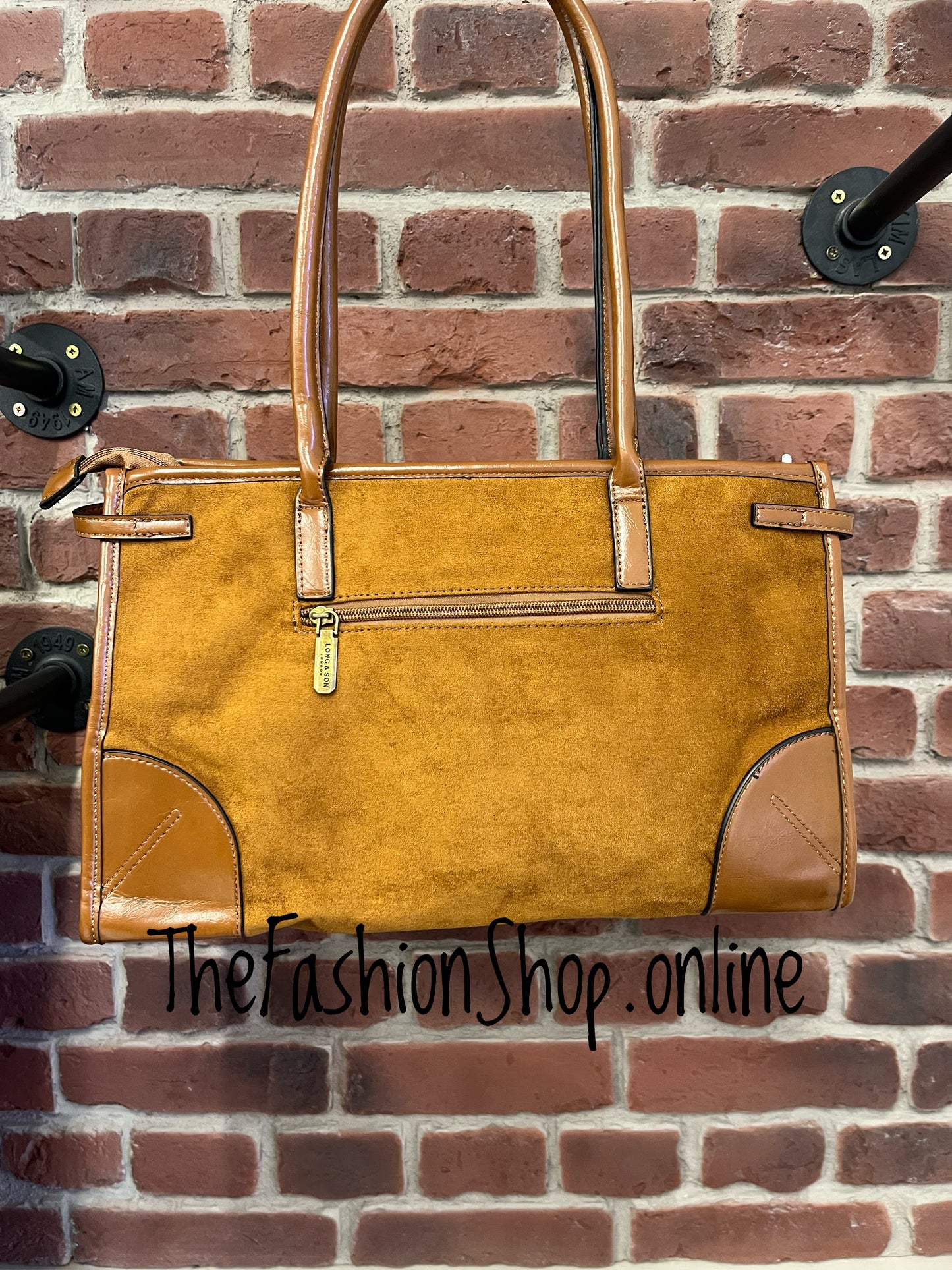 Grace Tan Brown faux suede bag