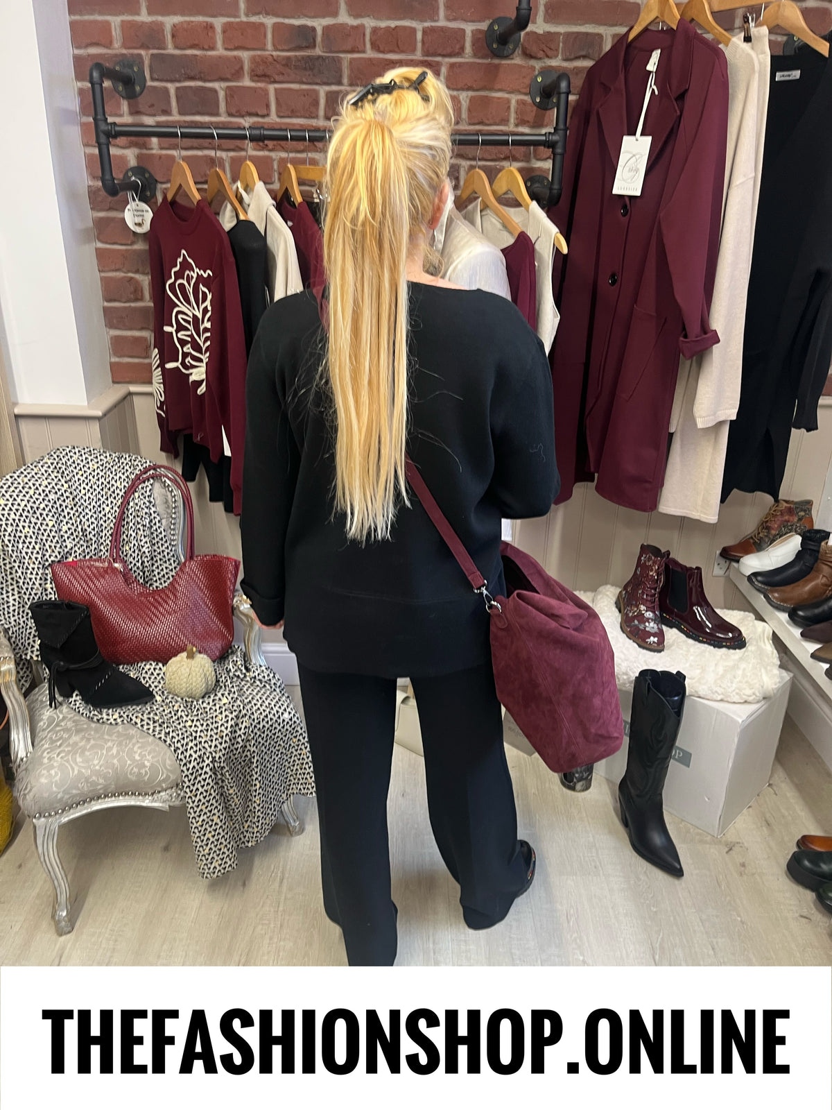 Rachel black cashmere mix co-ord 10-16
