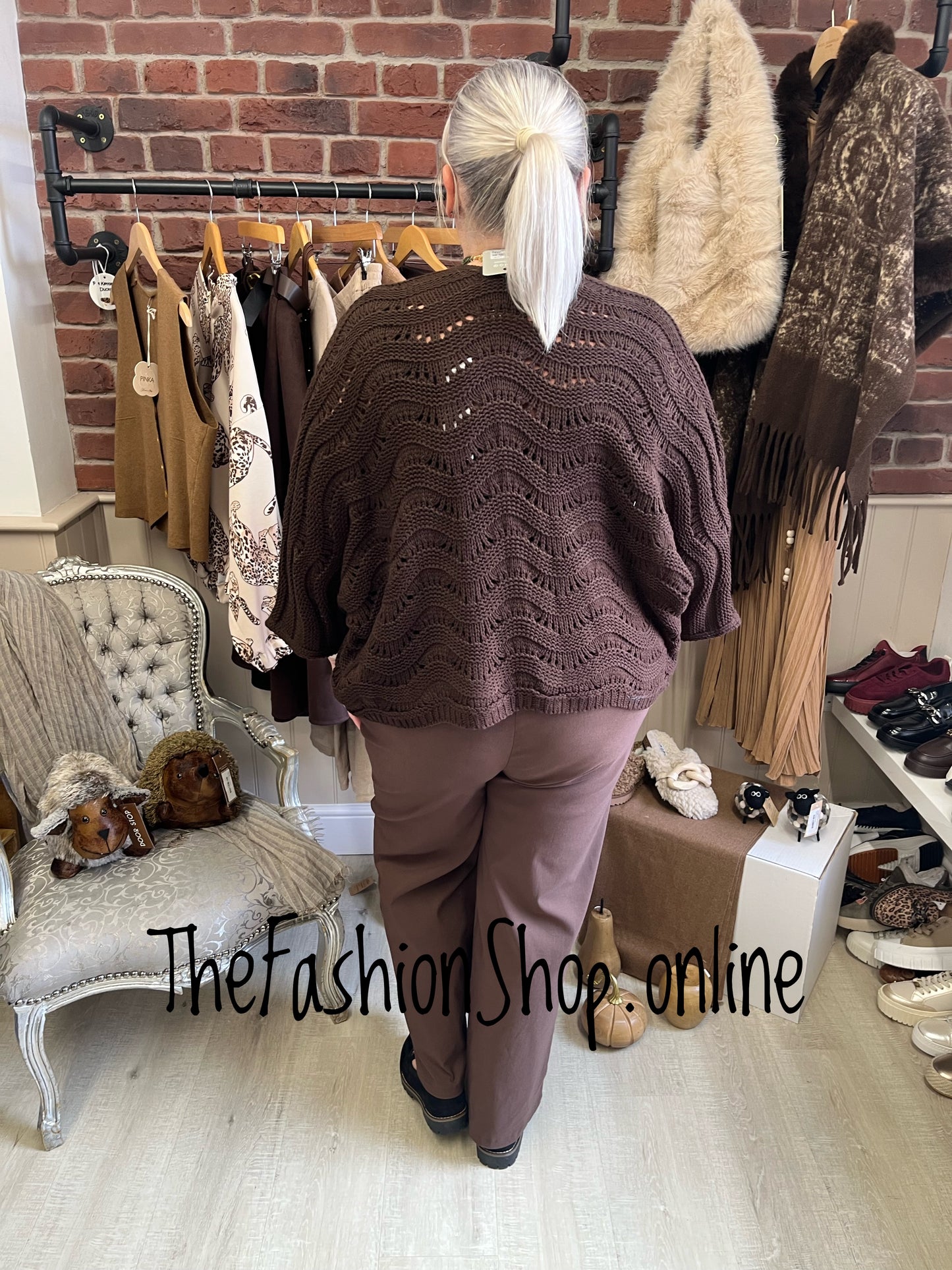 Nala brown edge to edge cardigan 8-20