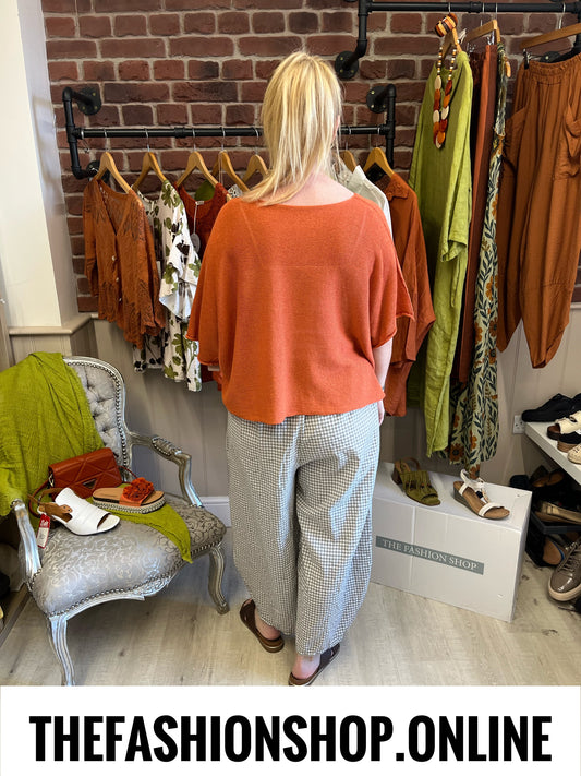 Sammy cinnamon fine knit top 10-20