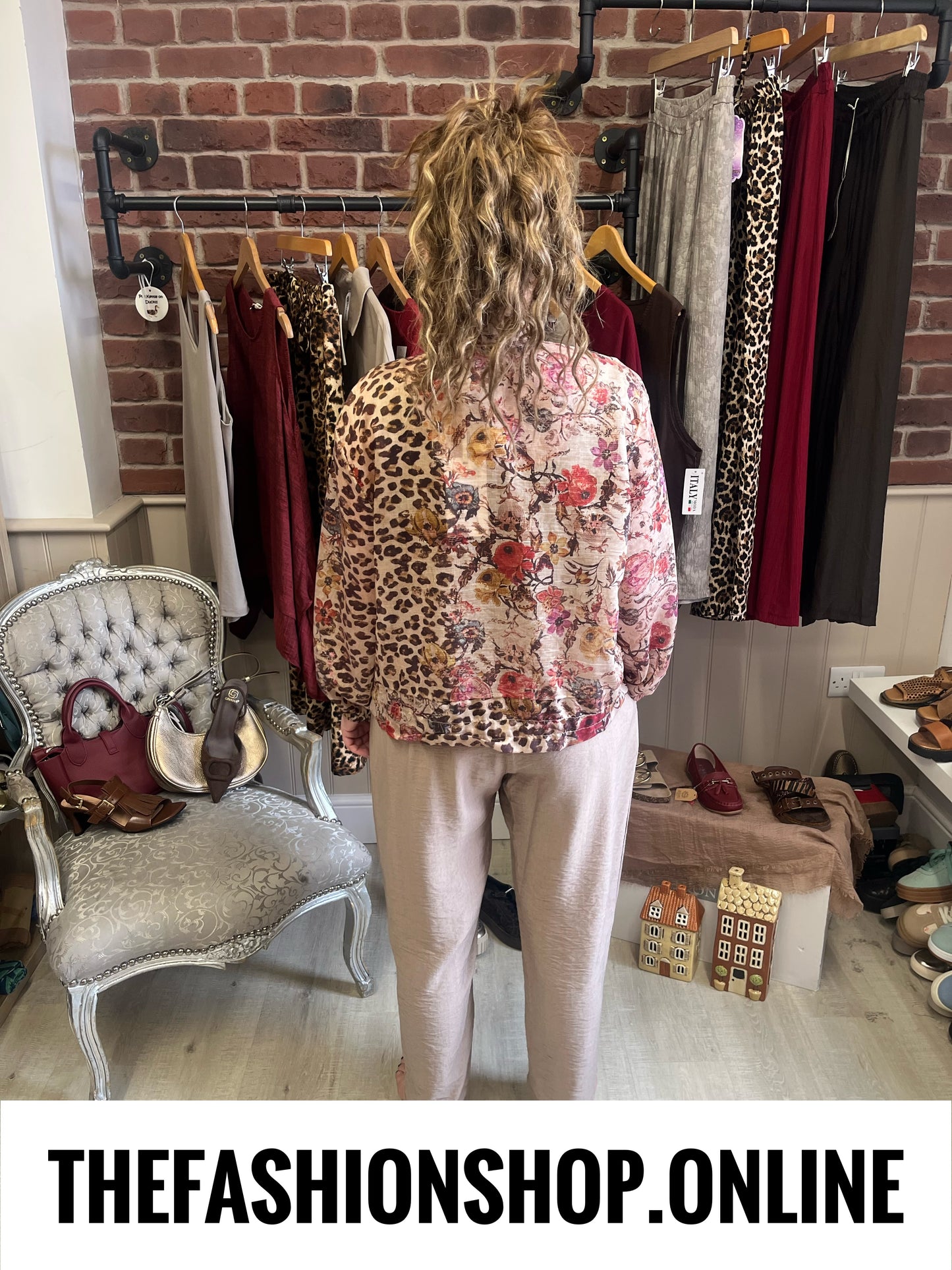 Mya animal print linen mix jacket 8-14
