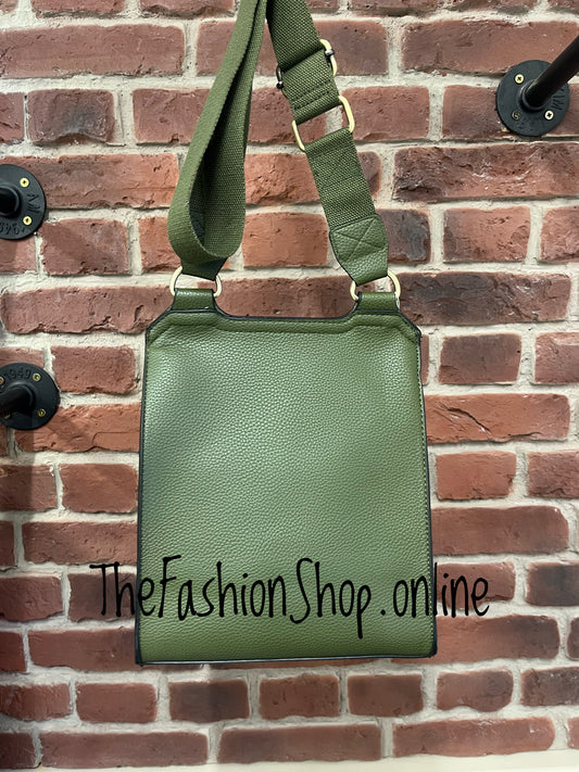 Louisa large khaki messenger bag
