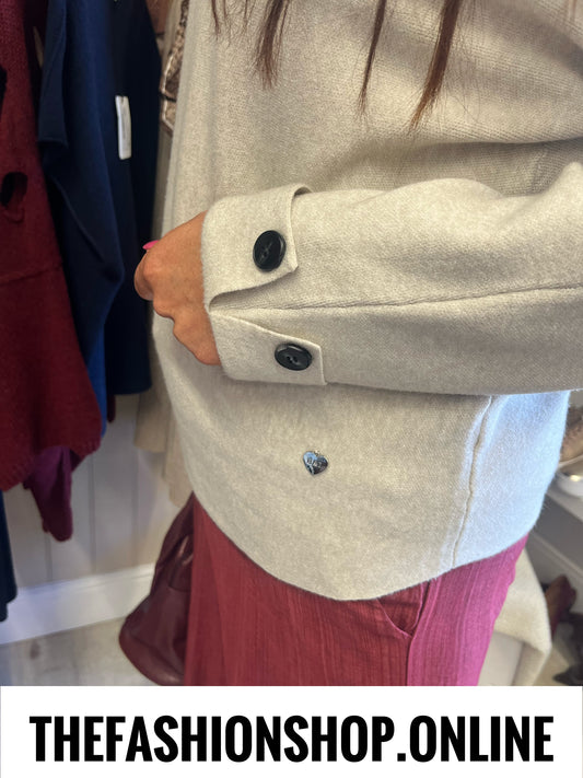 Riley oatmeal cashmere mix jumper 10-16