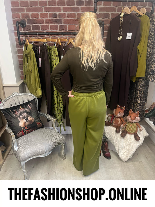 Samantha olive casual trousers 8-20