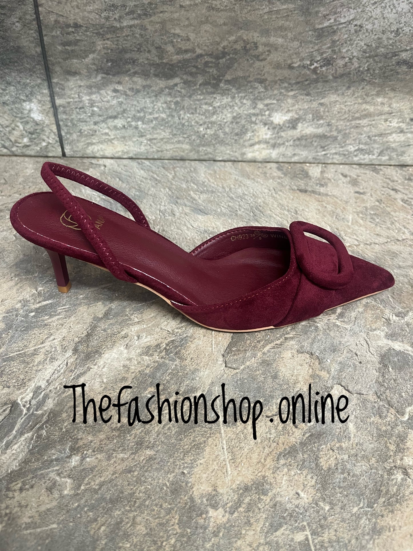 Alexa wine sling back shoe sizes 3-8 (36-41)