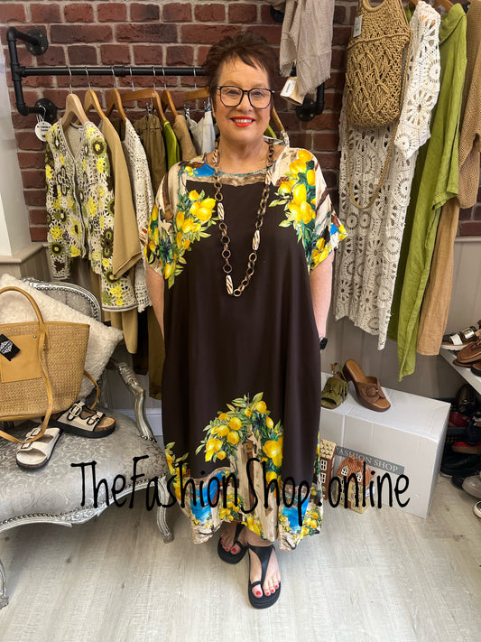Reeva brown lemons dress 14-22