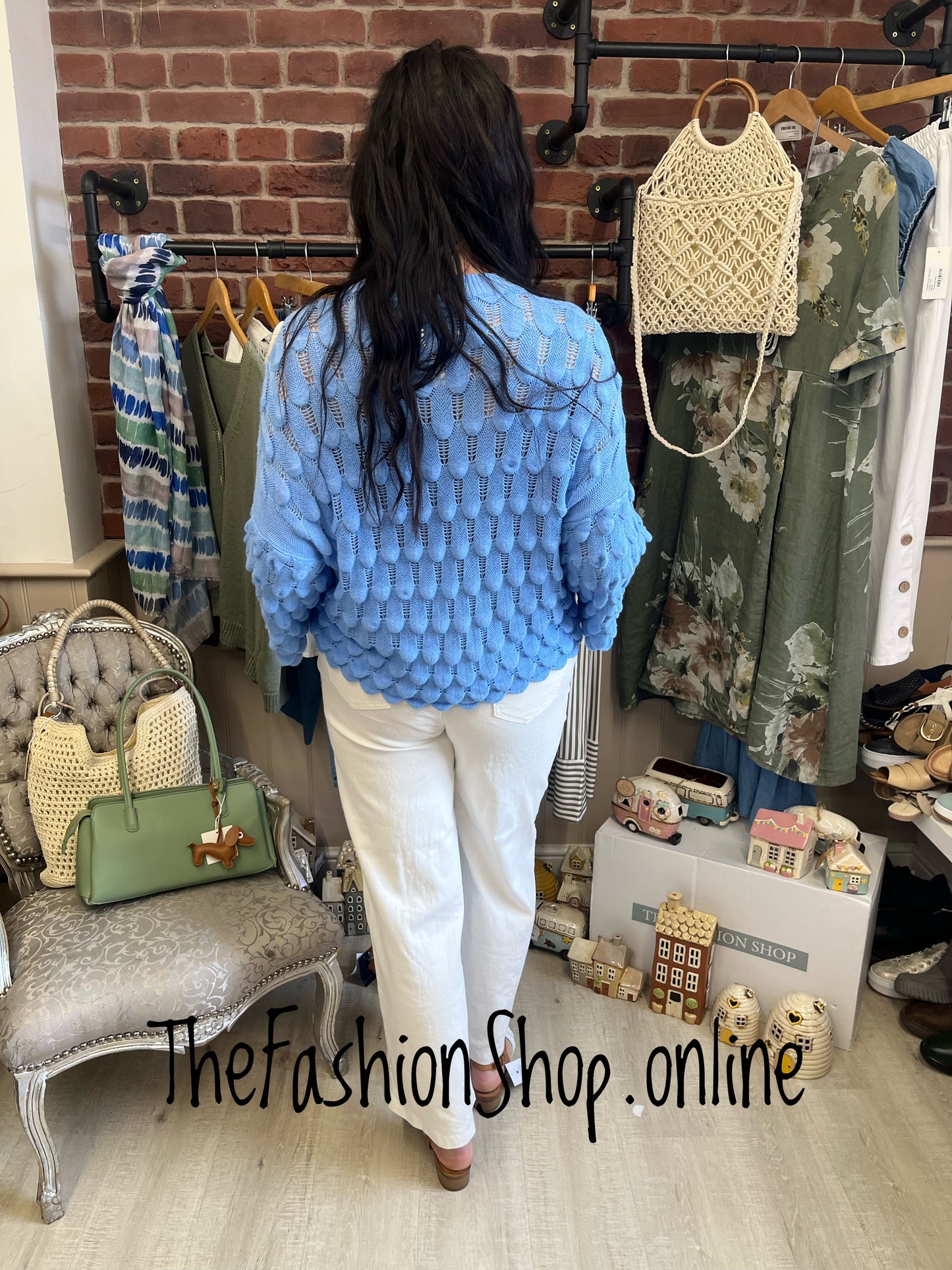Eloise light blue petal jumper 8-16