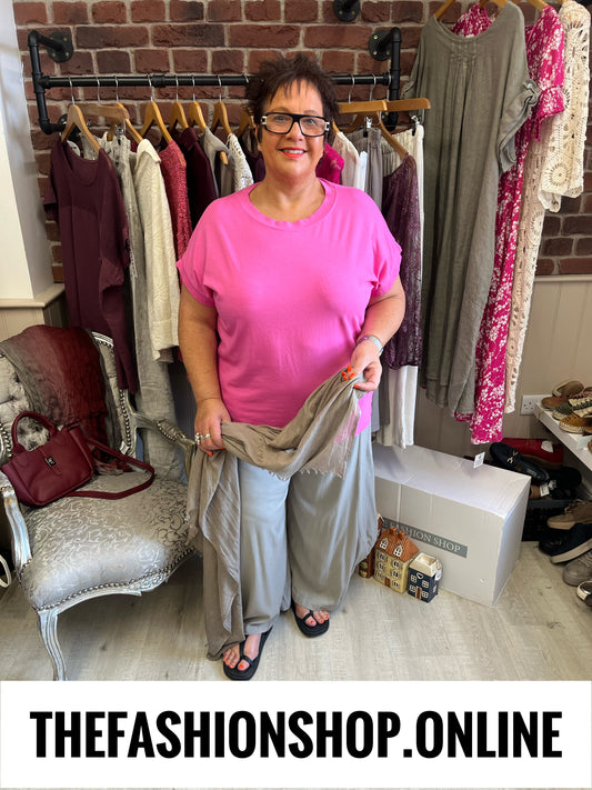 Anita hot pink cotton t shirt 14-22