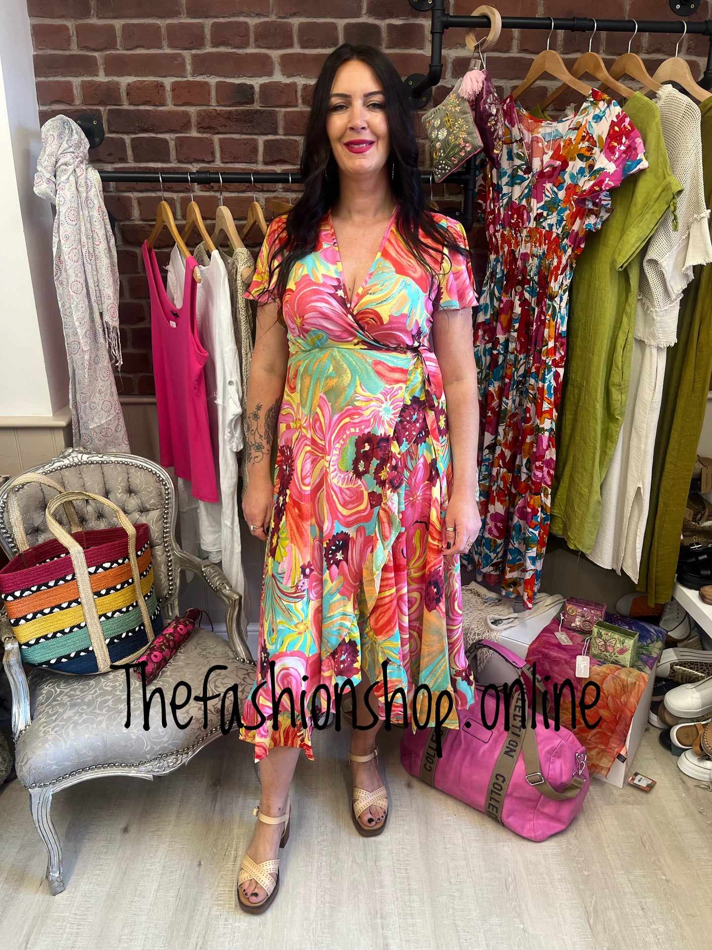 Bryony frill detail wrap dress sizes 12, 14 and 16