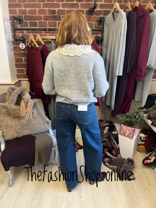 Marlene grey wool mix cardigan 10-14 and 16-18