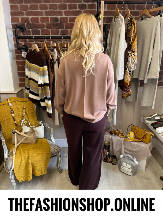 Zena Camel Front Seam Sweatshirt 8-14
