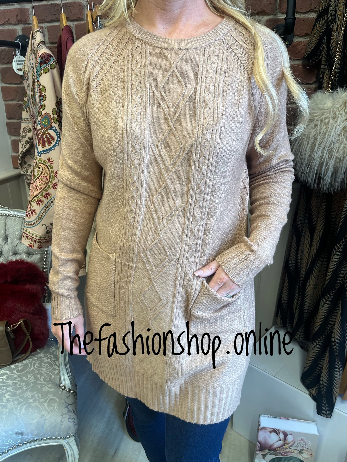 Norma camel cashmere mix jumper 12-16