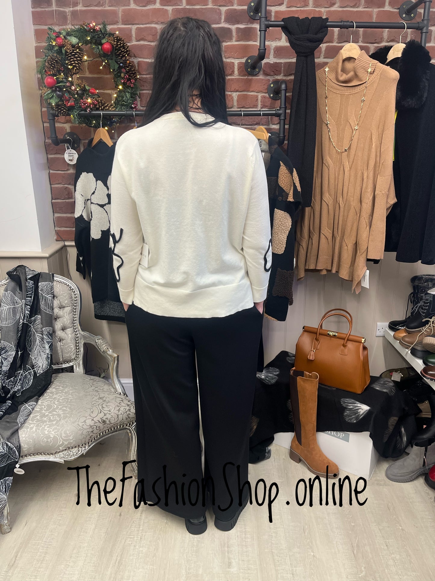 Daphne cream flower jumper 10-18