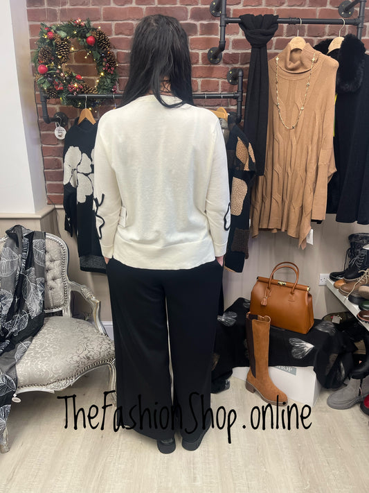 Daphne cream flower jumper 10-18