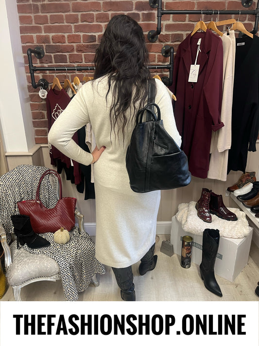 Olivia beige cashmere mix jumper dress sizes 12-14 and 16-18