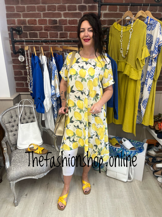 Claudia lemon A-line dress 10-16