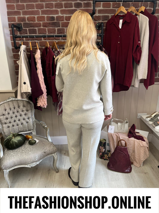 Rachel beige cashmere mix co-ord 10-16