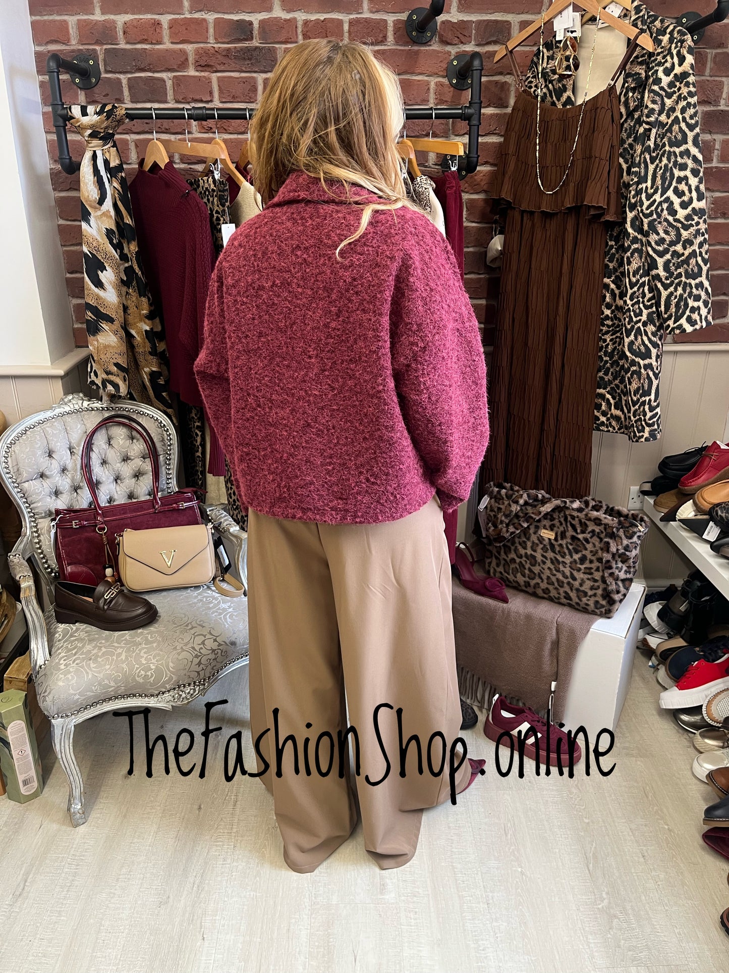 Lucy Wine Jacket with Zipper 10-18