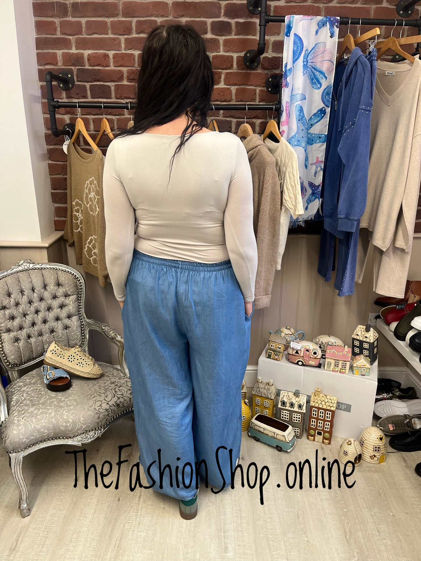 Mindy beige long sleeve top 8-14
