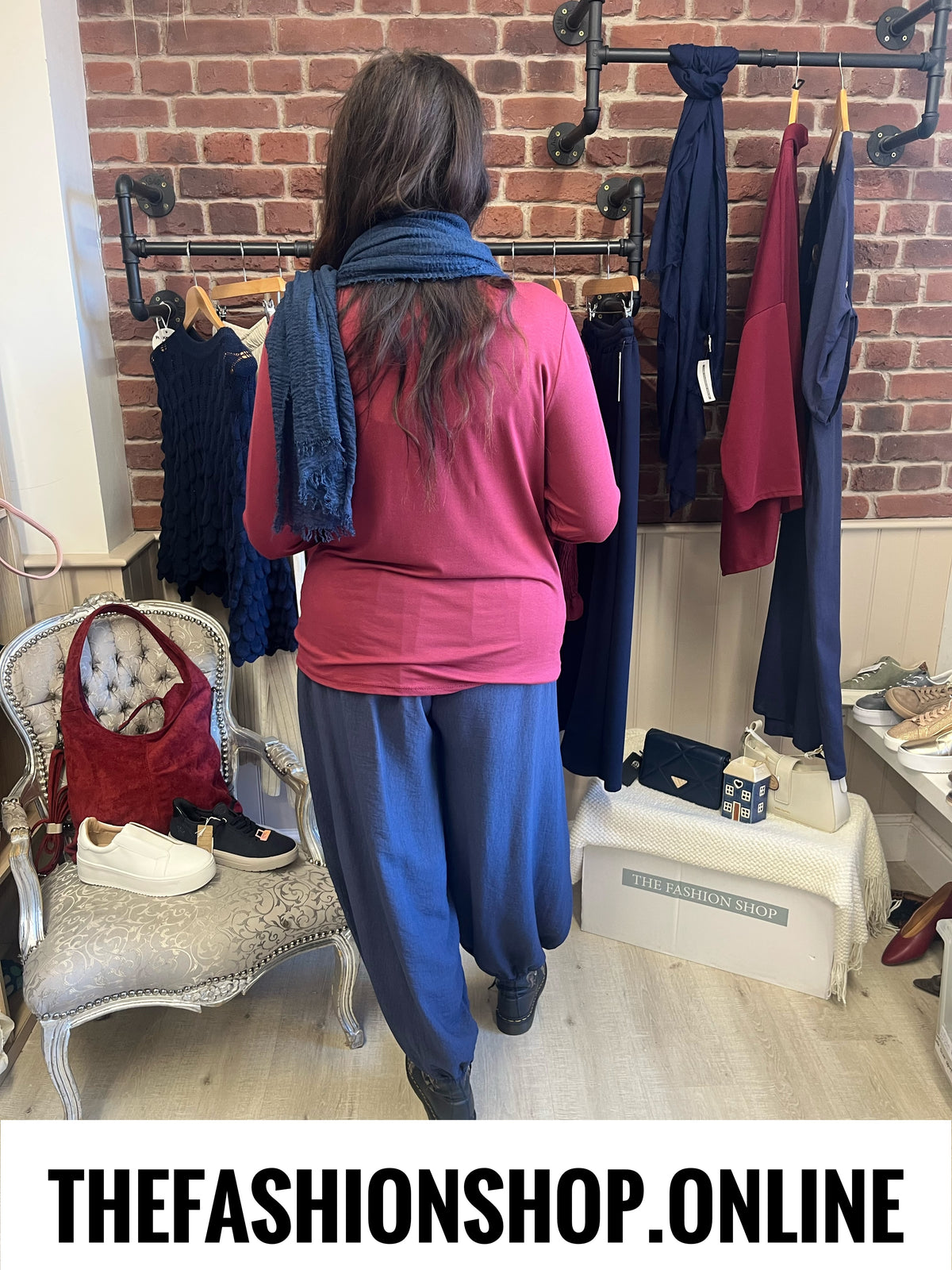 Carmen wine long sleeve layering top 14-20