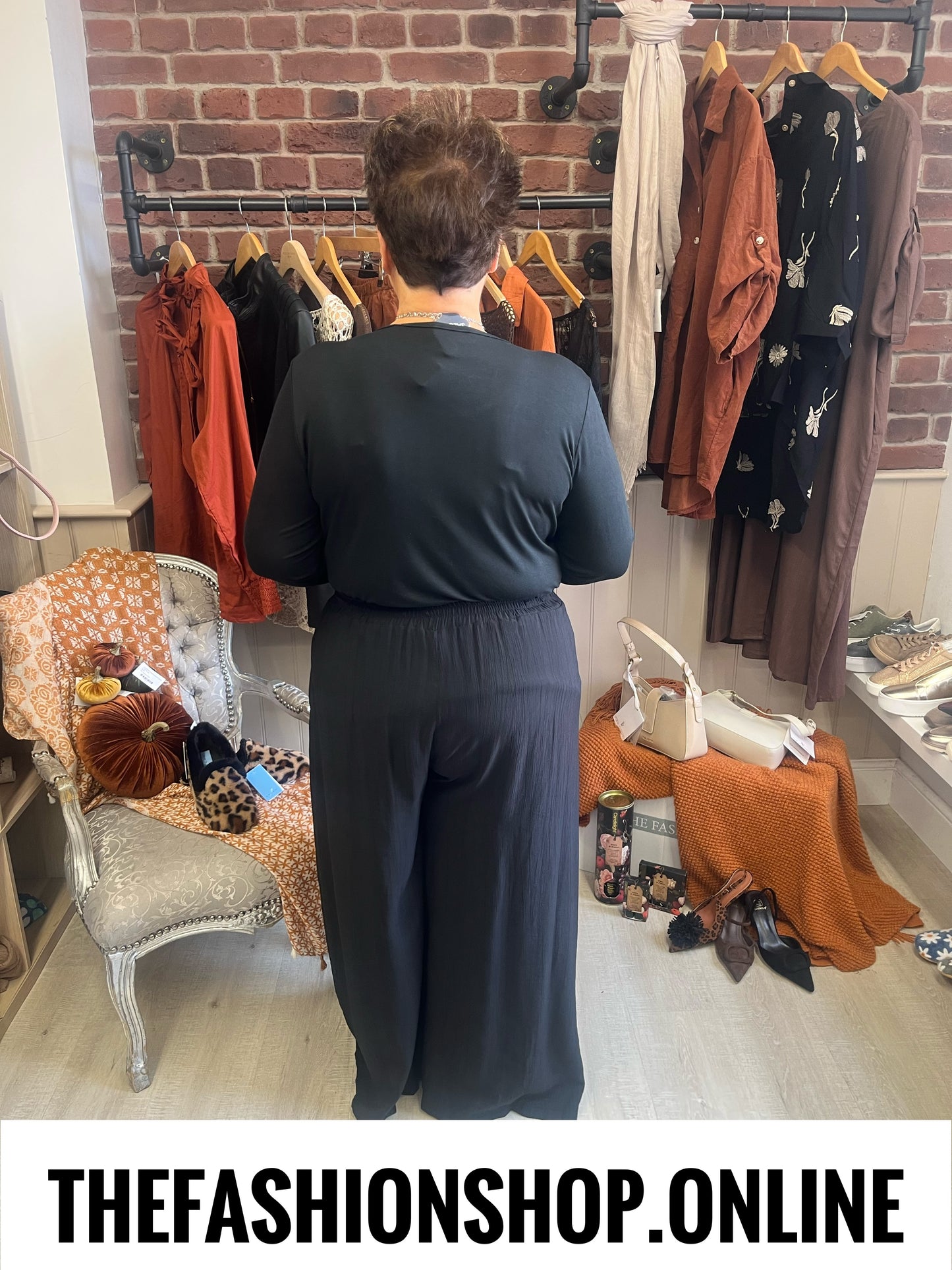 Carmen black long sleeve layering top 14-20