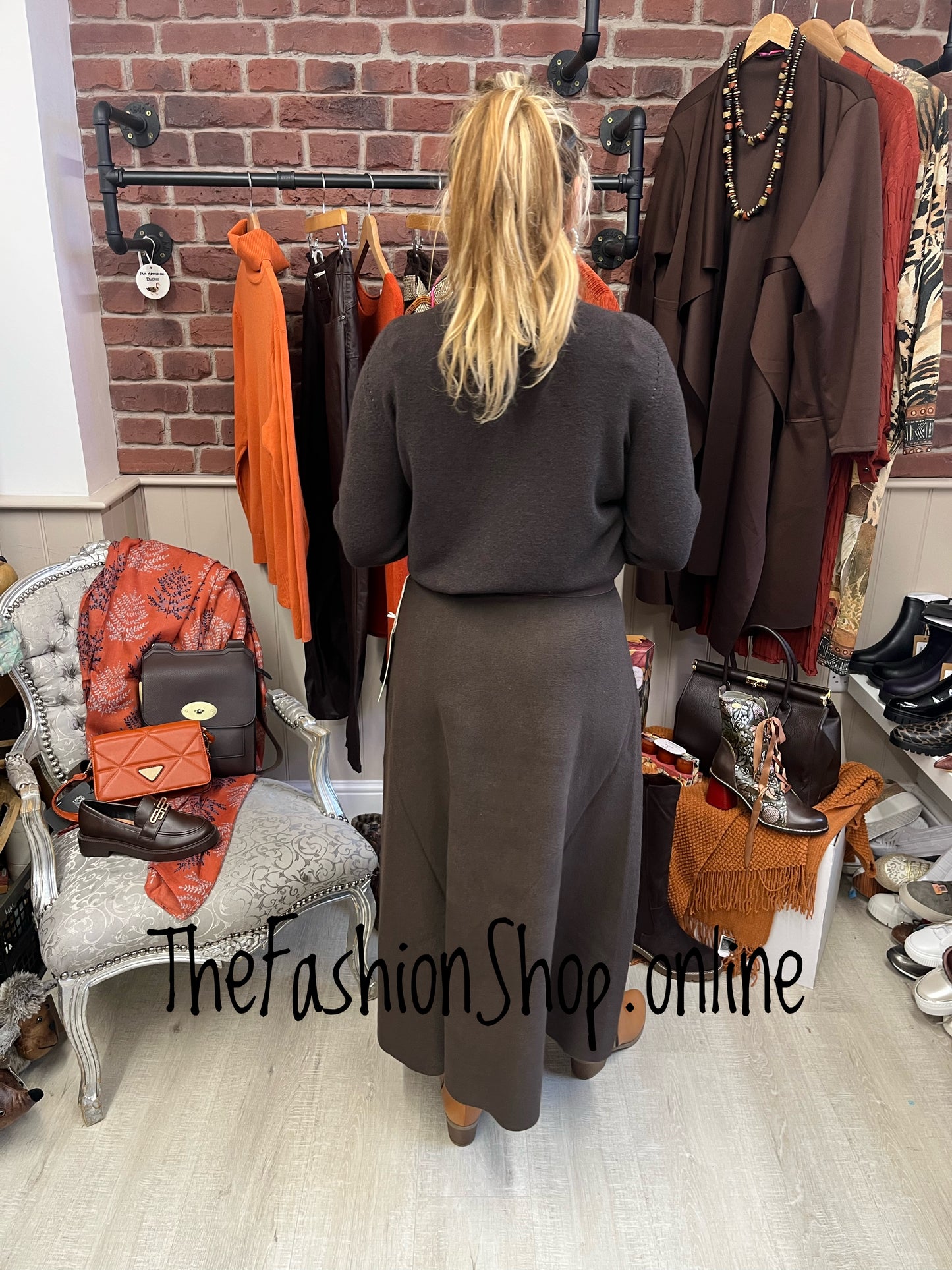 Erika brown turtle neck jumper 8-16