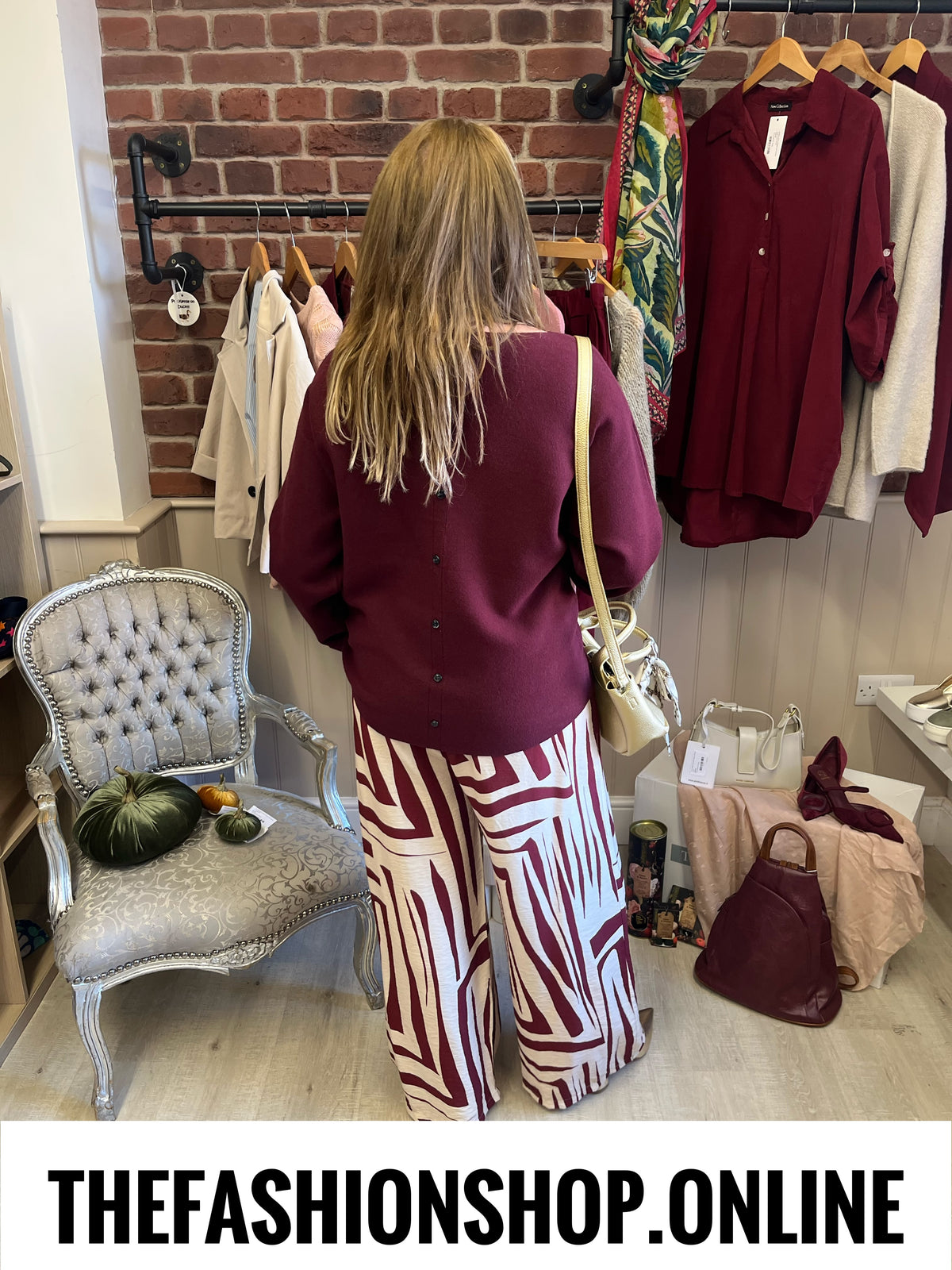 Riley wine cashmere mix jumper 10-16