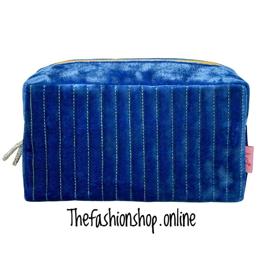 Lua Blue Velvet Cosmetic Purse