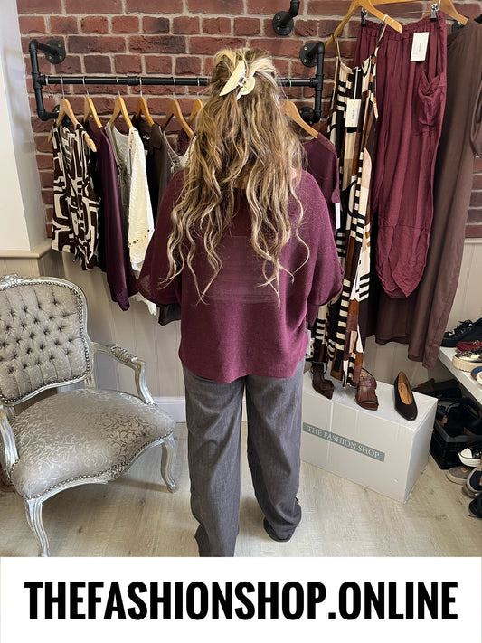 Sammy mulberry fine knit top 10-20