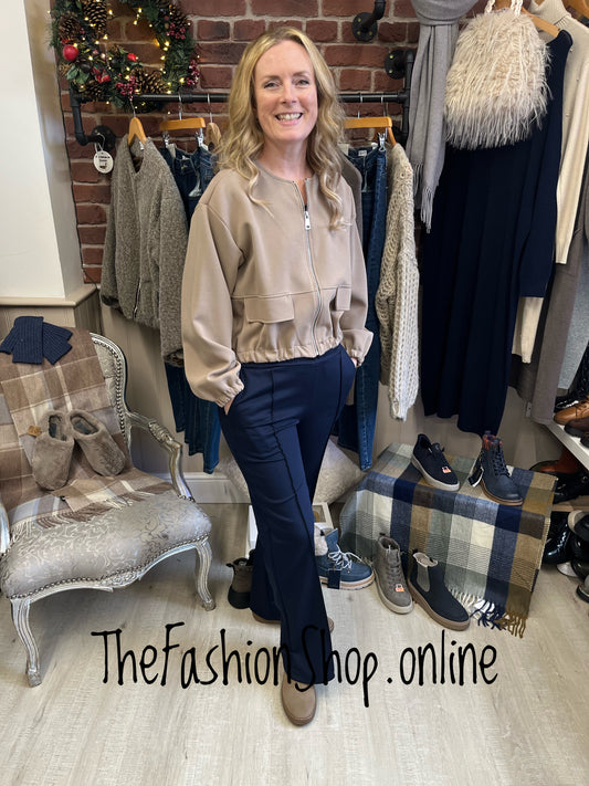 Sasha navy front seam jogger 8-14