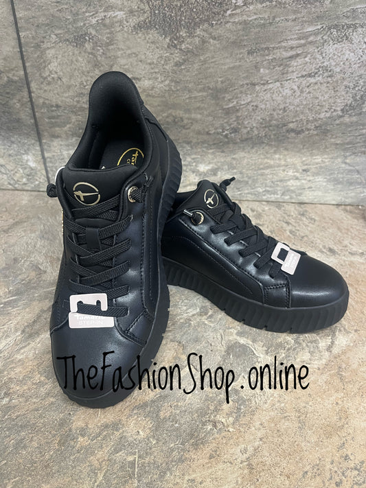 Tamaris black step in wide fit trainers sizes 4-8 (37-42)