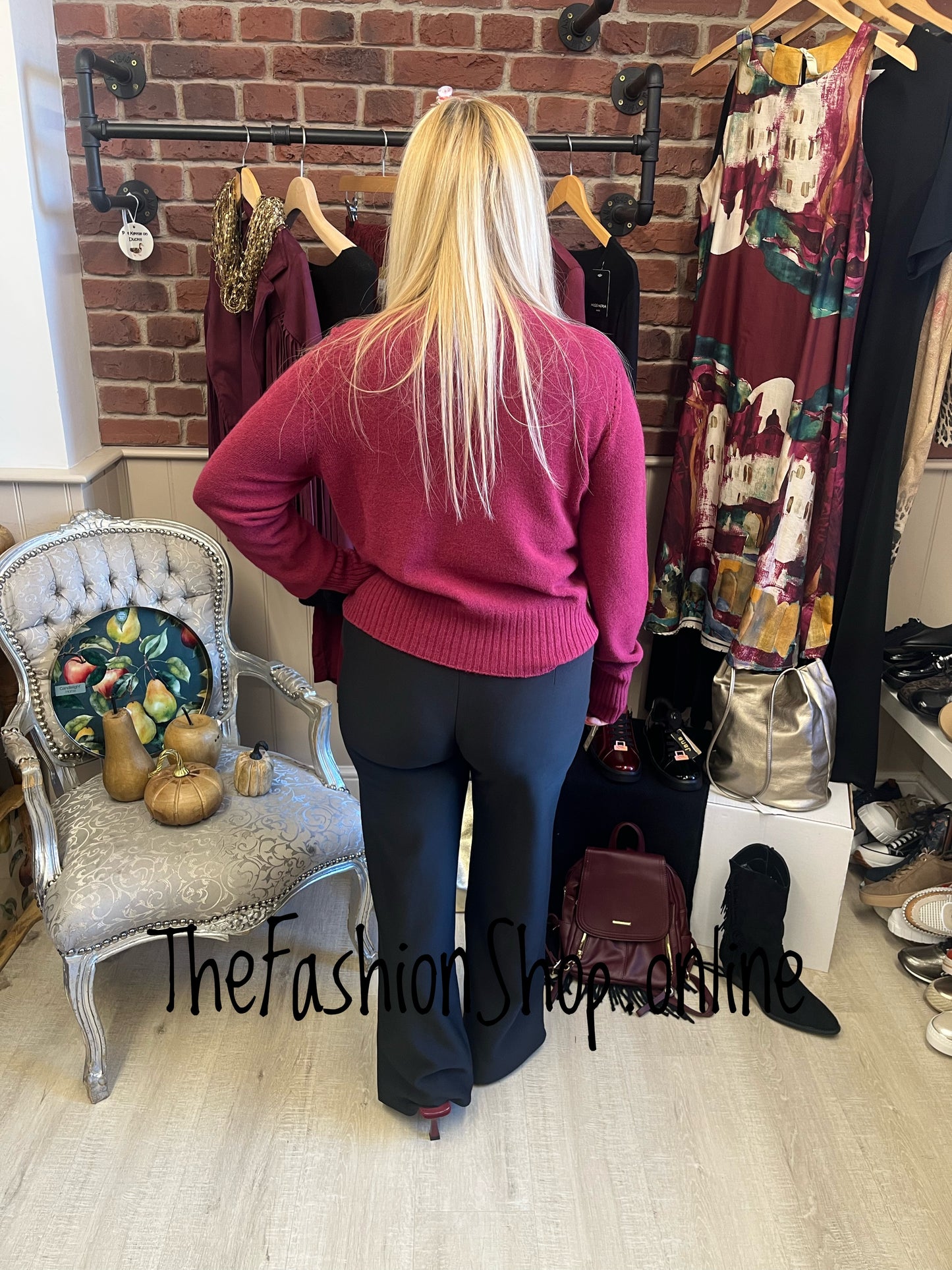 Erika wine turtle neck jumper 8-16