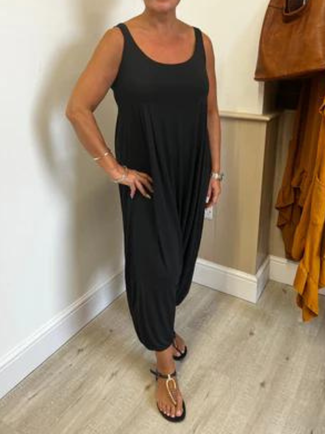 Black harem jumpsuit 10-16