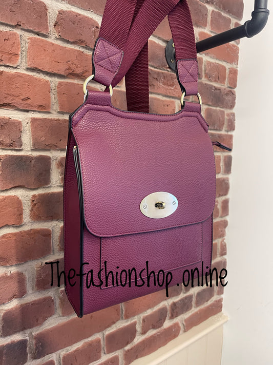 Louisa large wine messenger bag