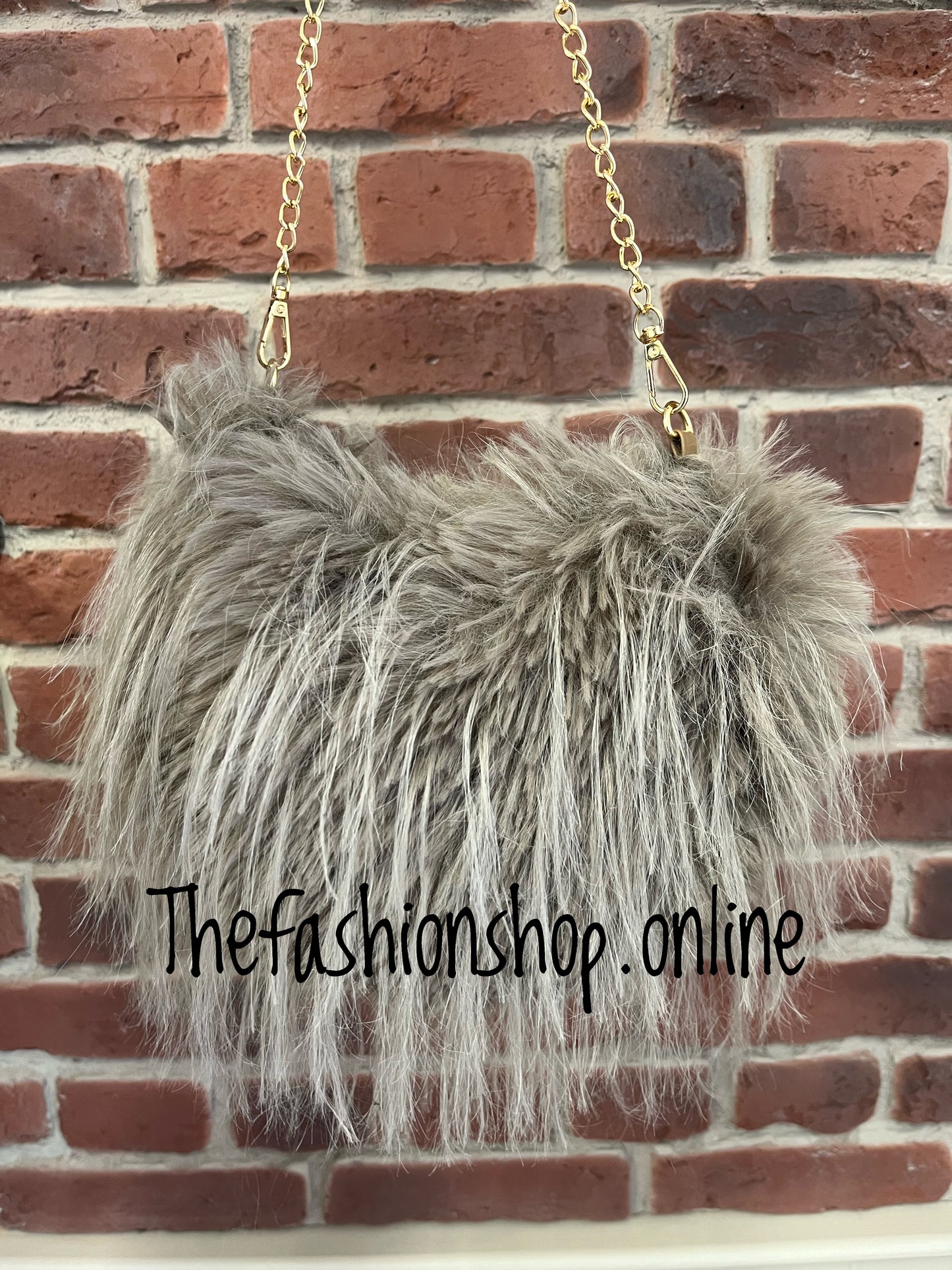 Taupe Freya Fur Handbag