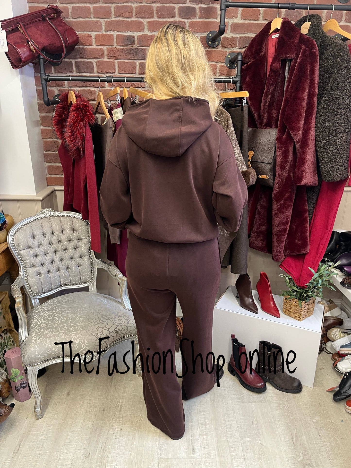 Zena Chocolate Brown Hoodie Top 8-14