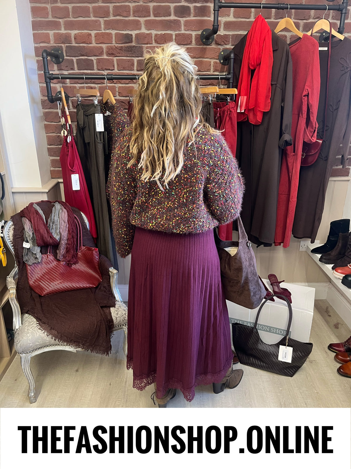 Eden brown speckled jumper 8-10 and 12-14