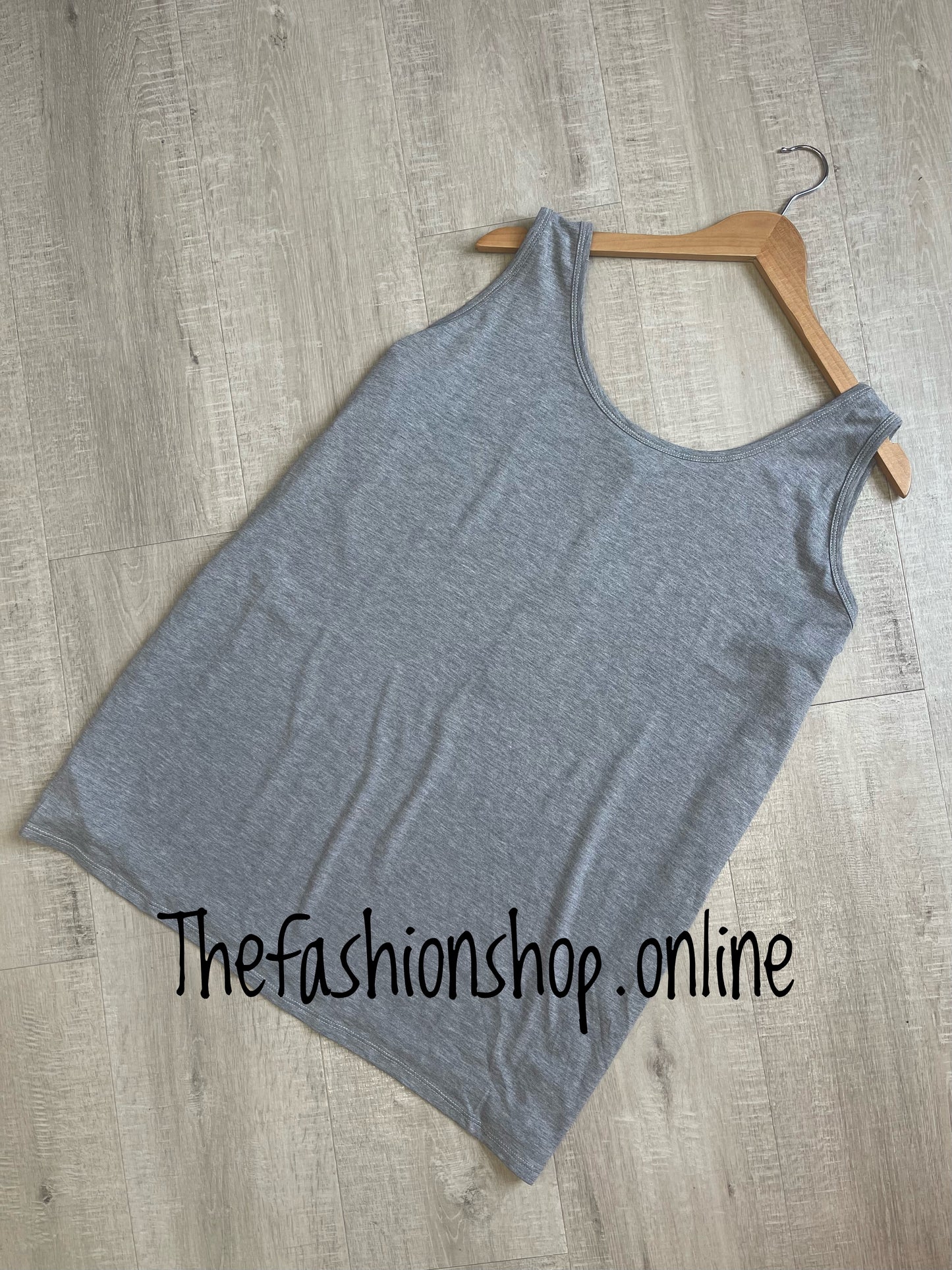Plus size grey quality round neck vest 18-24