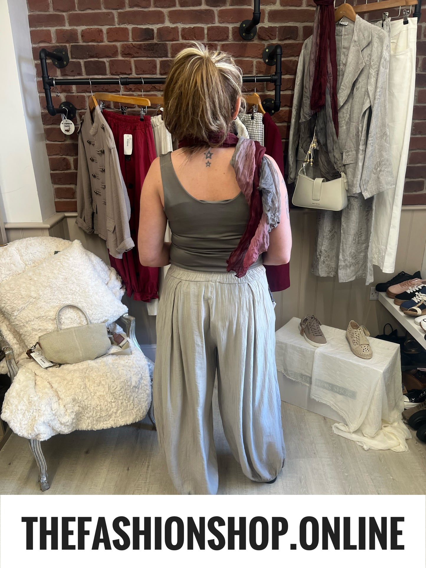 Alice mocha harem trousers 10-18