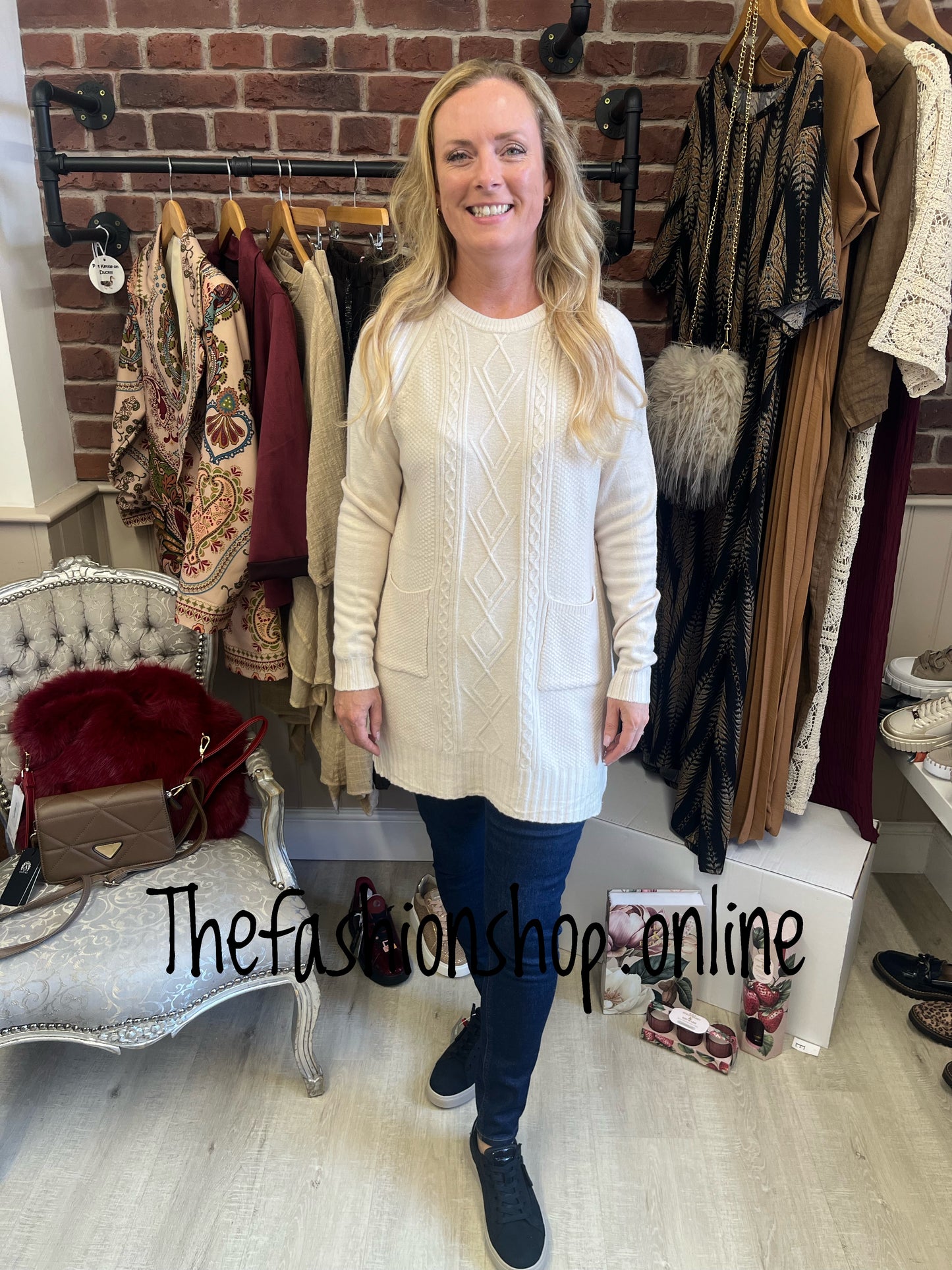 Norma cream cashmere mix jumper 12-16
