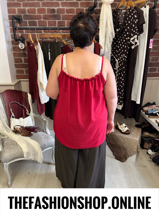 Janet wine link strap top 14-20