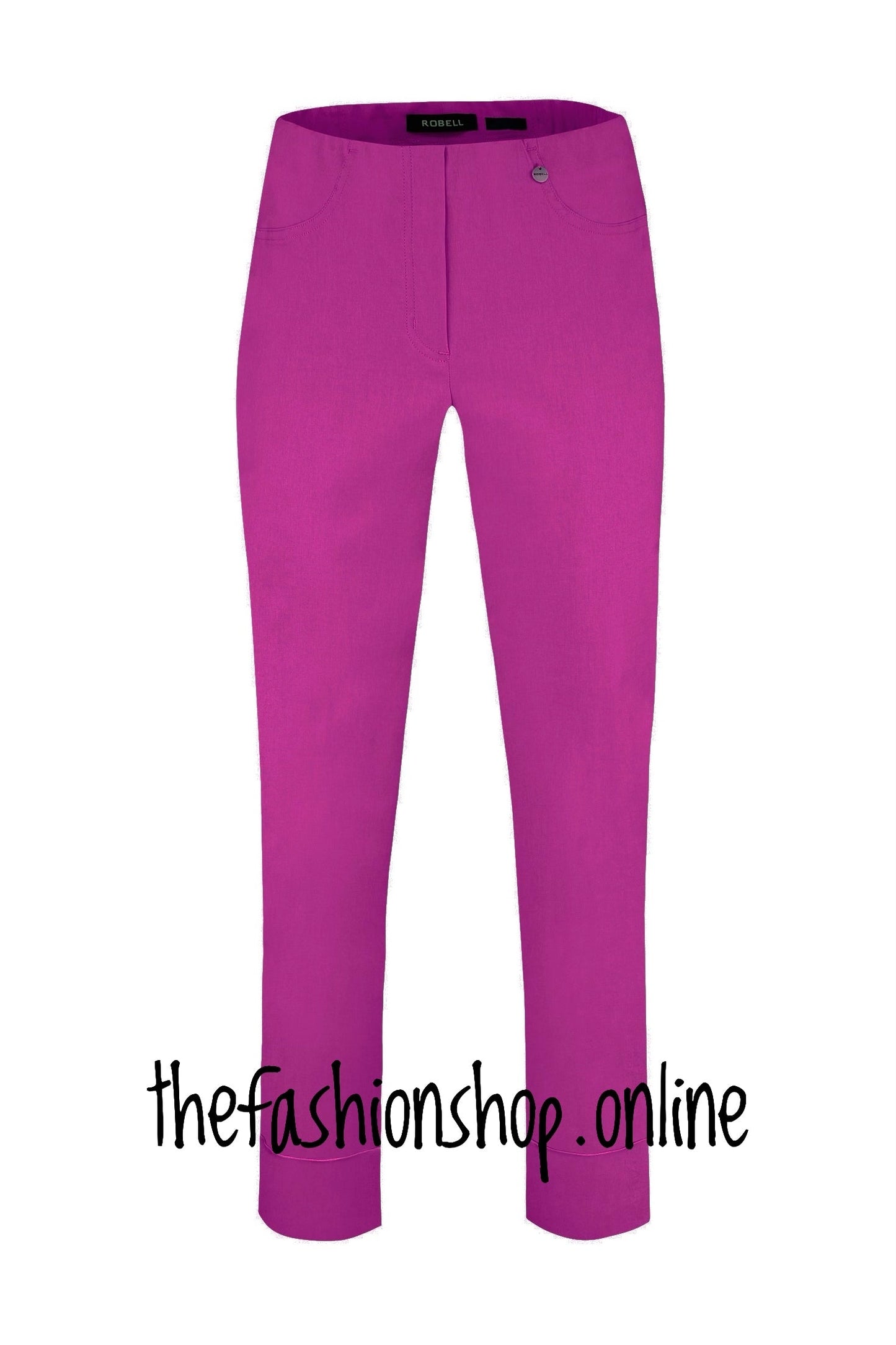Robell Bella magenta trousers 27 inch inside leg sizes 12-18