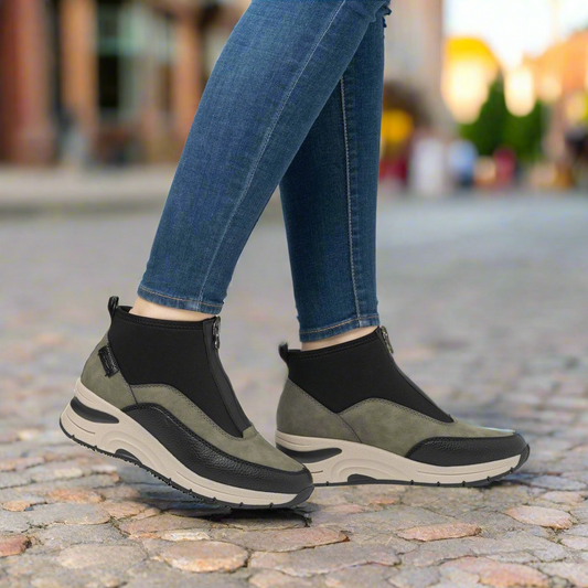 Rieker green zipper shoes sizes 4-8