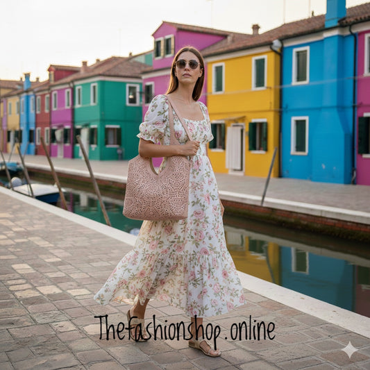 Atlanta light pink cut out bag in bag