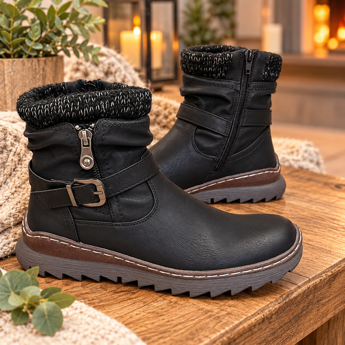Parker black ankle boots sizes 3-8 (36-41)