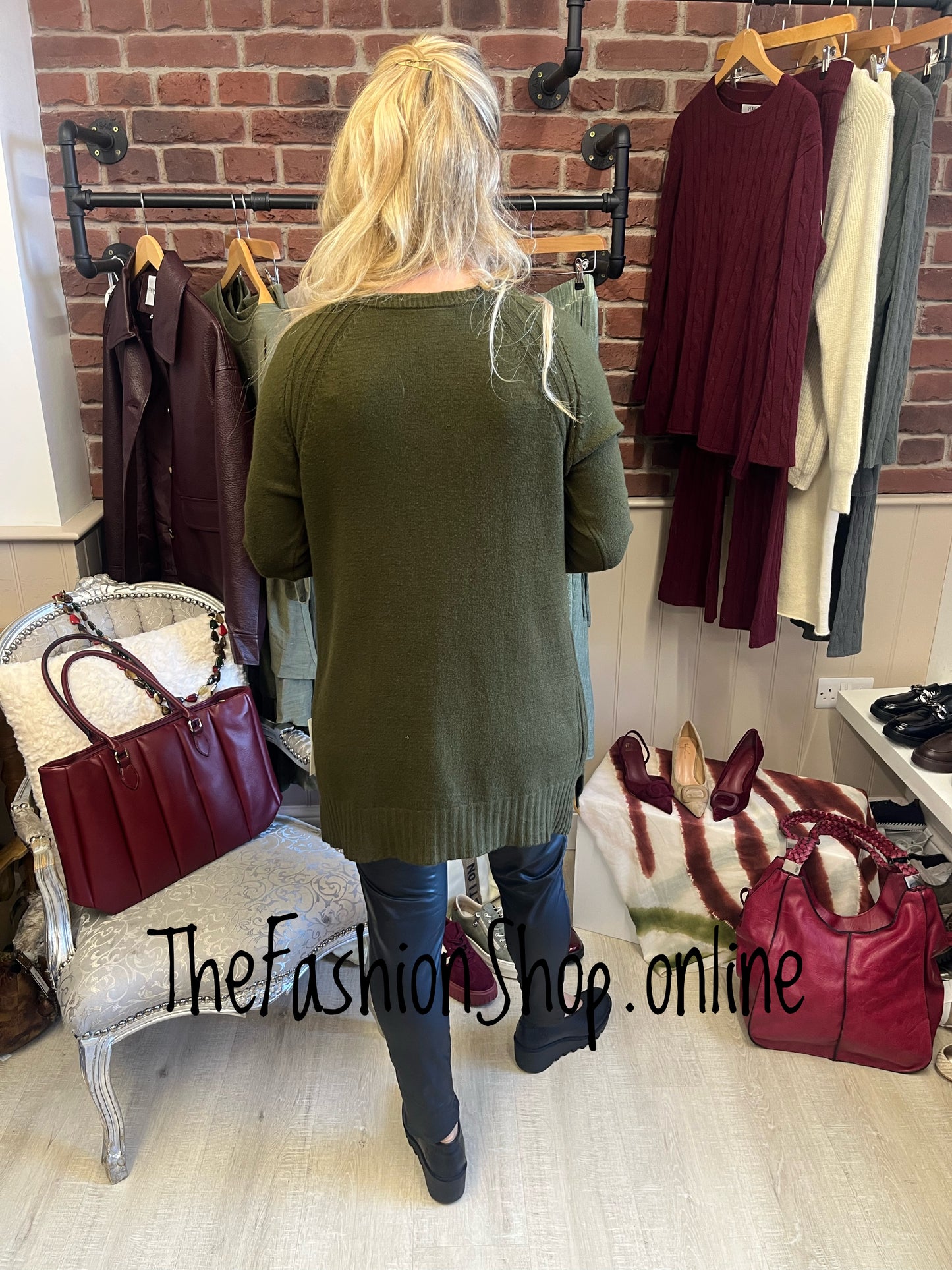 Norma khaki cashmere mix jumper 12-16