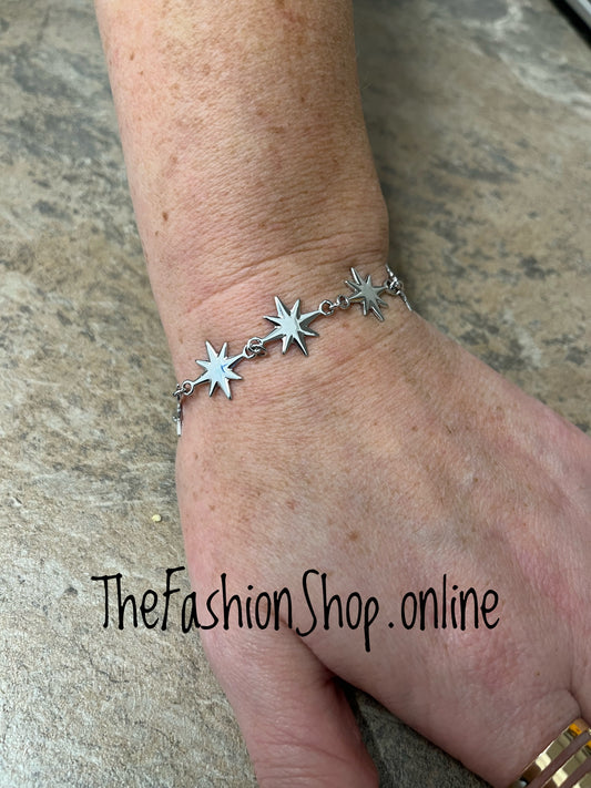 Zelly Silver Stars Bracelet
